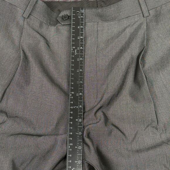 Sean John Dress Pants Mens 38x32 Metallic Gray & Black Pleated w/ Cuffs Baggy - Picture 10 of 16